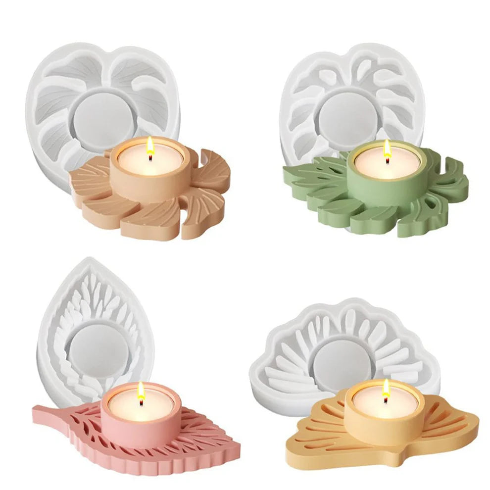 Ember Leaf Tea Light Candle Stand Mould
