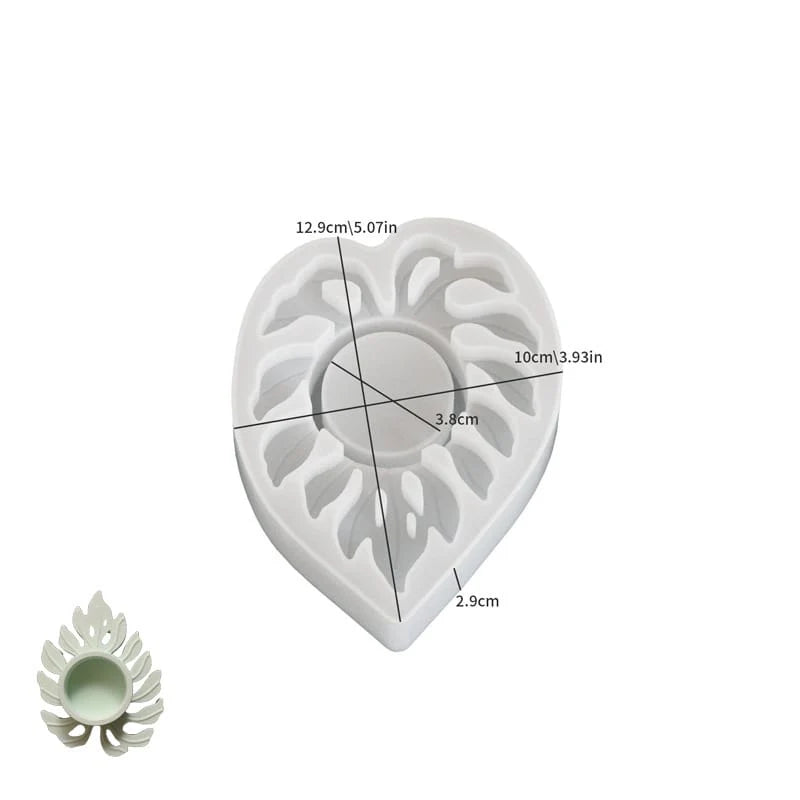 Ember Leaf Tea Light Candle Stand Mould