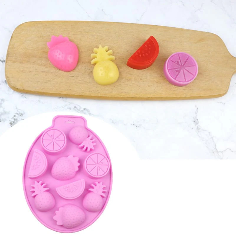 8 Cavity Mixed Fruits Silicone Mould