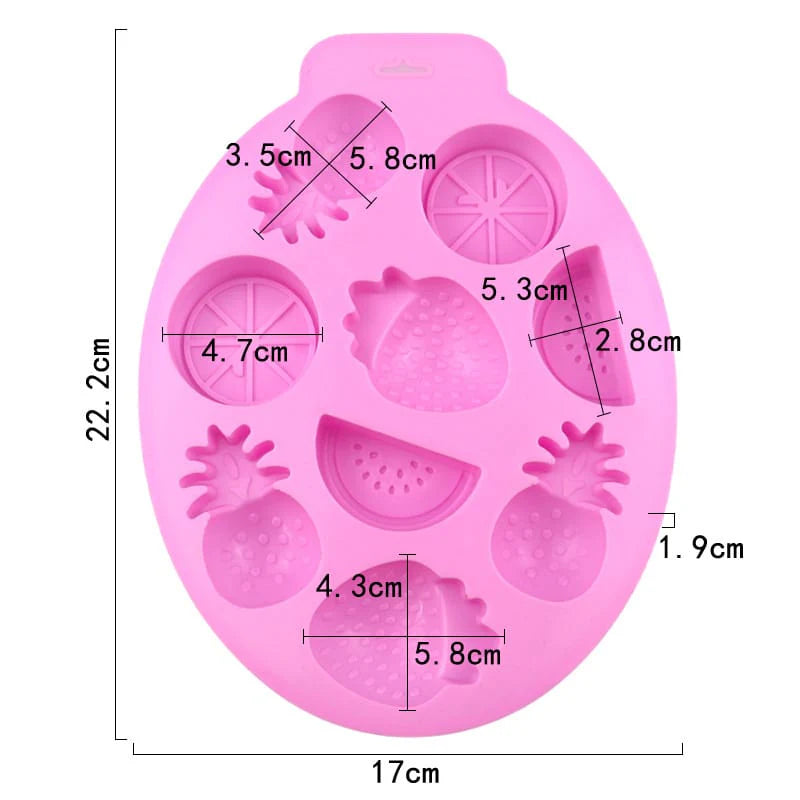 8 Cavity Mixed Fruits Silicone Mould