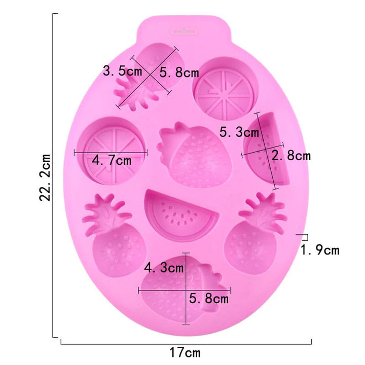 8 Cavity Mixed Fruits Silicone Mould