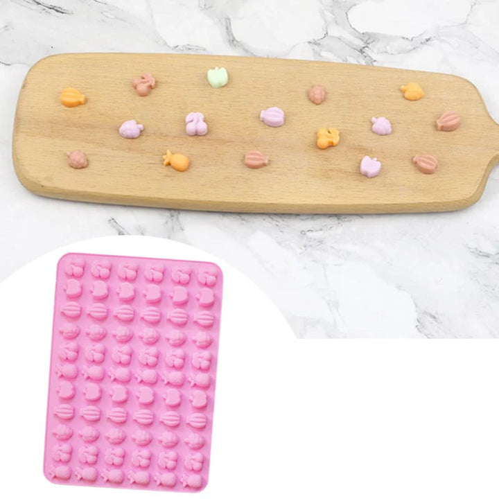 66 Multi Cavity Mini Mixed Fruit  Silicone Mould