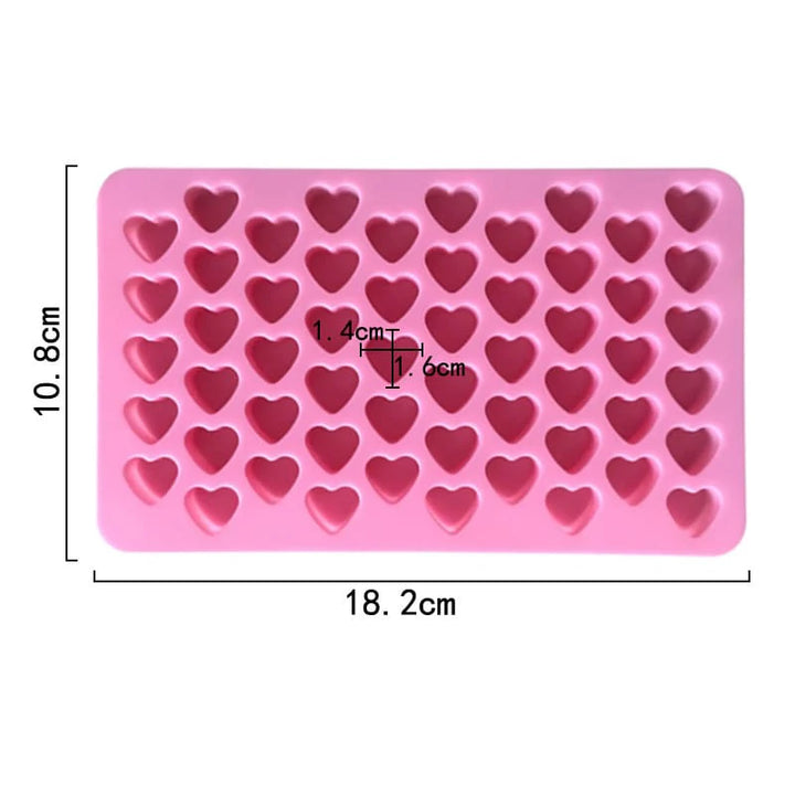 55 Cavity Mini Heart Silicone Mould