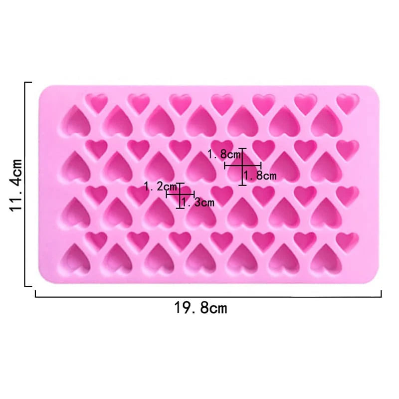 55 Multi-Cavity Mini Heart  Silicone Mould