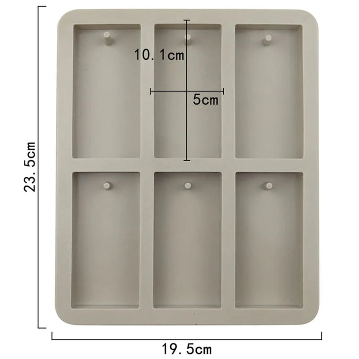 6-Cavity Rectangle Hanging Tag Mould