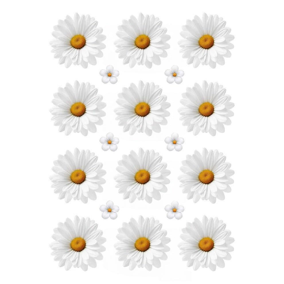 White Daisy Flowers UV DTF Sticker