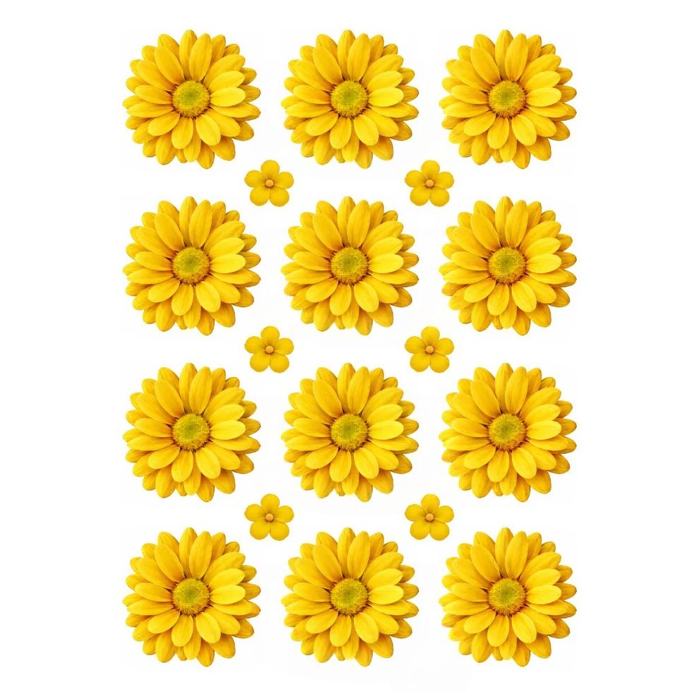 Yellow Daisy Flowers UV DTF Sticker