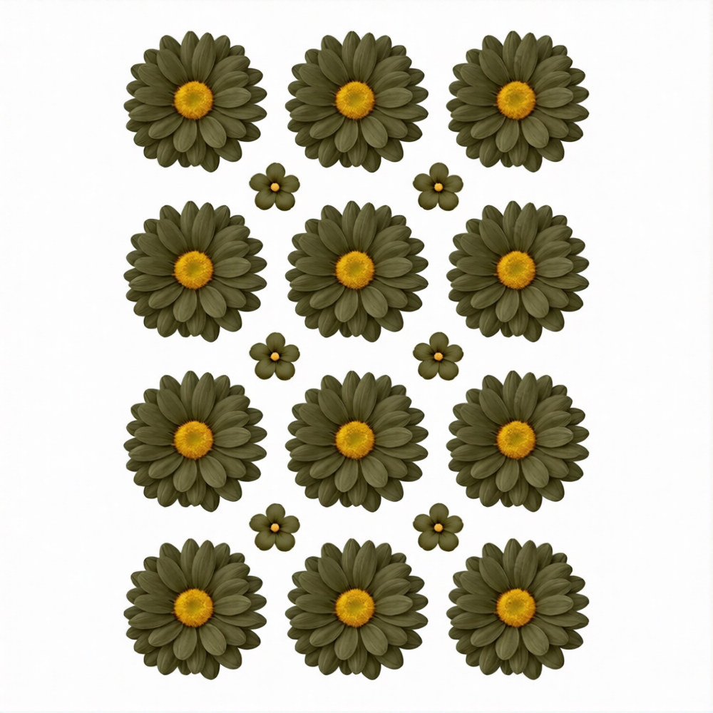Mahendi Daisy Flowers UV DTF Sticker