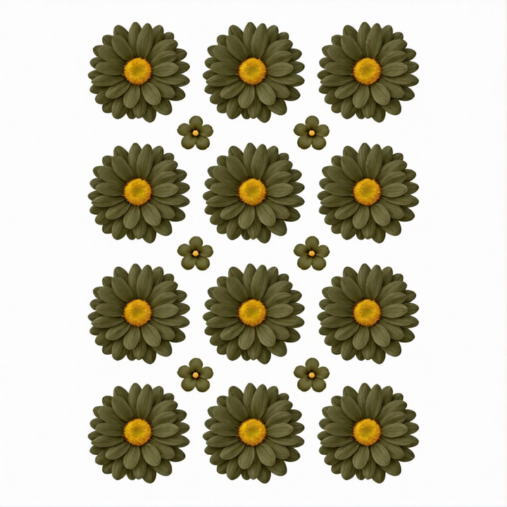 Mahendi Daisy Flowers UV DTF Sticker