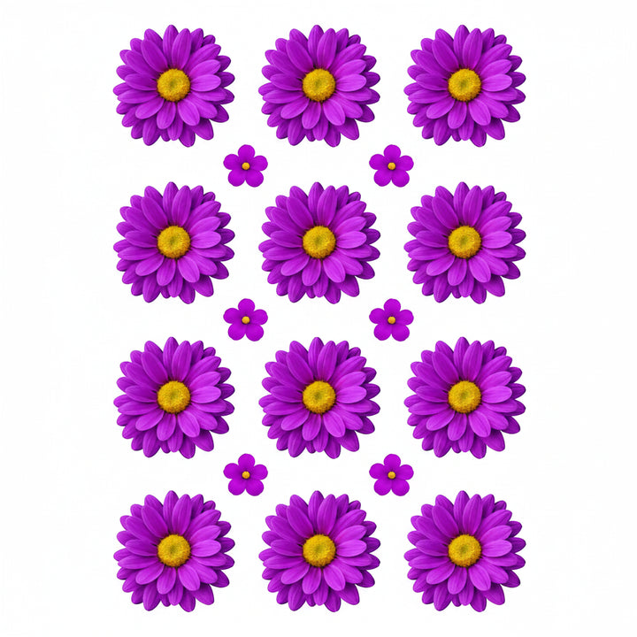 Purple Daisy Flowers UV DTF Sticker