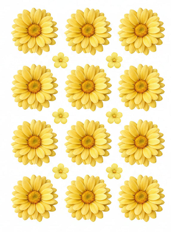 L.Yellow Daisy Flowers UV DTF Sticker