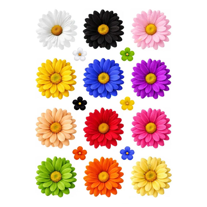 Multi Daisy Flowers UV DTF Sticker